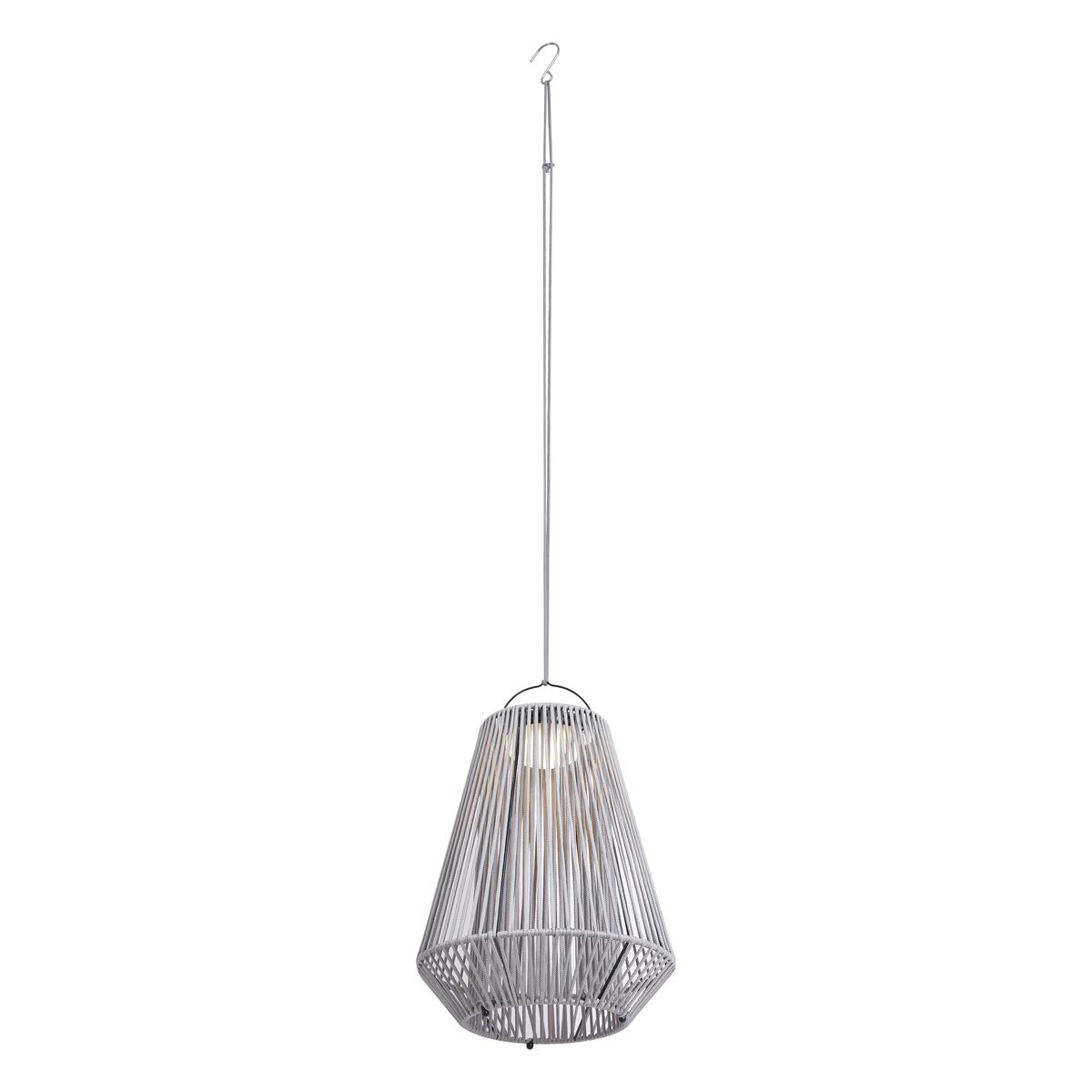 Bohemian tafellamp grijs incl. LED 3-staps dimbaar IP54 solar oplaadbaar - Duca