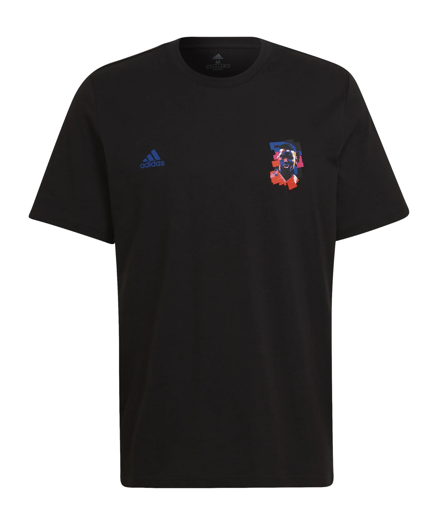 adidas Pogba Icon Graphic T-Shirt Schwarz Blau