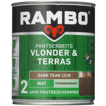 Rambo Pantserbeits Vlonder & Terras mat transparant dark teak 1 liter