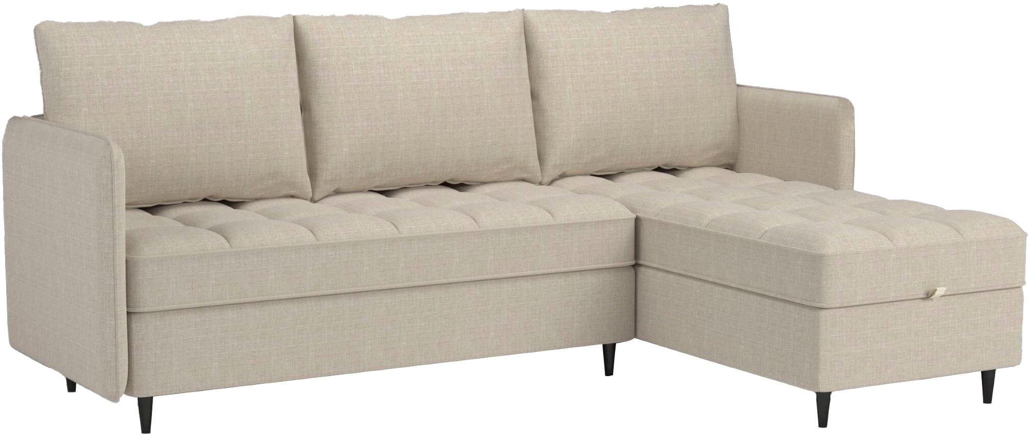 Dorel Home Ecksofa »LINDHUS, L-Form, verschiedene Stellvarianten, Schlaf-Liege« Modulsofa, Recamiere, grosser Bettkasten, Cord, Chenille