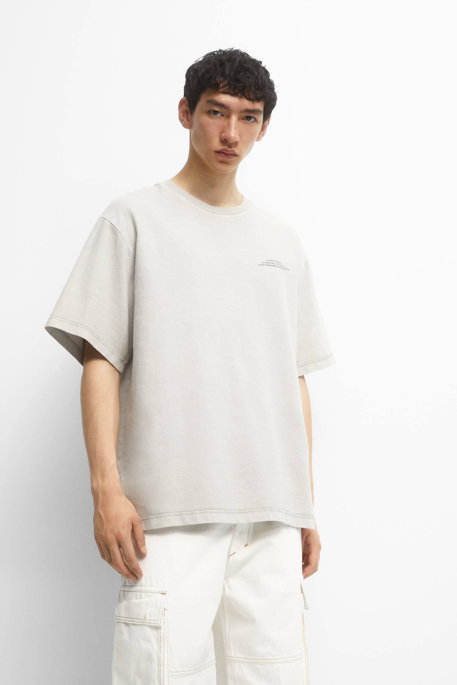 CAMISETA DE MANGA CURTA - CINZA