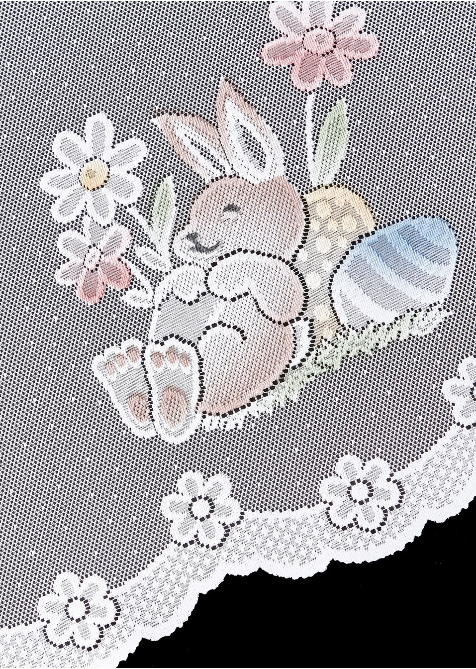 Brise-bise jacquard avec lapins de Pâques