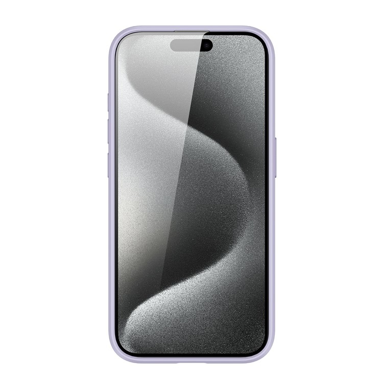 iPhone 15 Pro MagSafe Hybrid Leder Hülle mit Kartenfach   Kickstand Aufsteller (RFID Schutz) - Lila