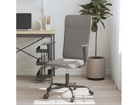 VIDAXL - Chaise de bureau gris foncé tissu