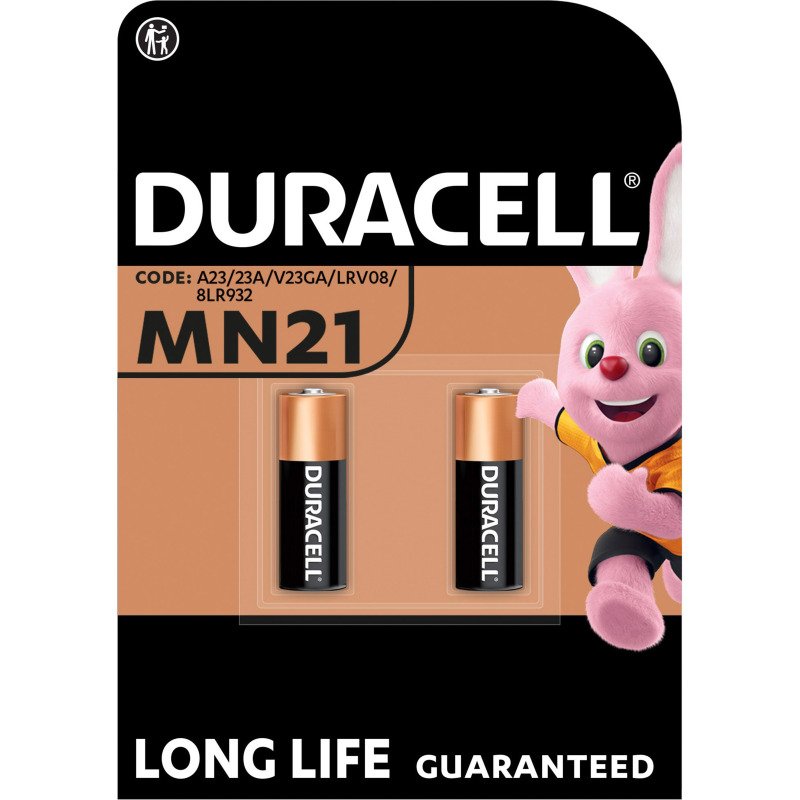 Duracell MN21 - Pack de 2 piles bâton Alcalines MN21 - 12V