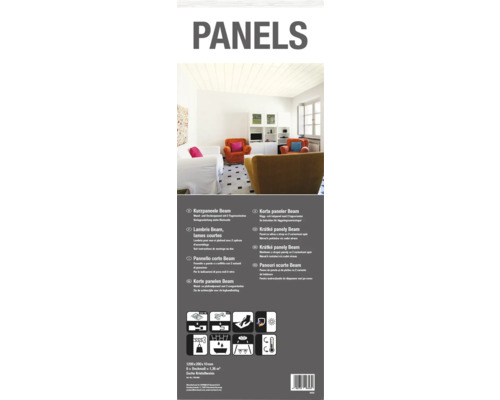 Decoratief paneel Vario Plus Ultra wit zonder voeg 10x150x2600 mm
