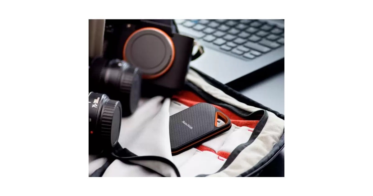 SanDiskExtreme Pro Portable V2, 4 TB externe SSD  (Zwart/oranje, SDSSDE81-4T00-G25, USB-C)