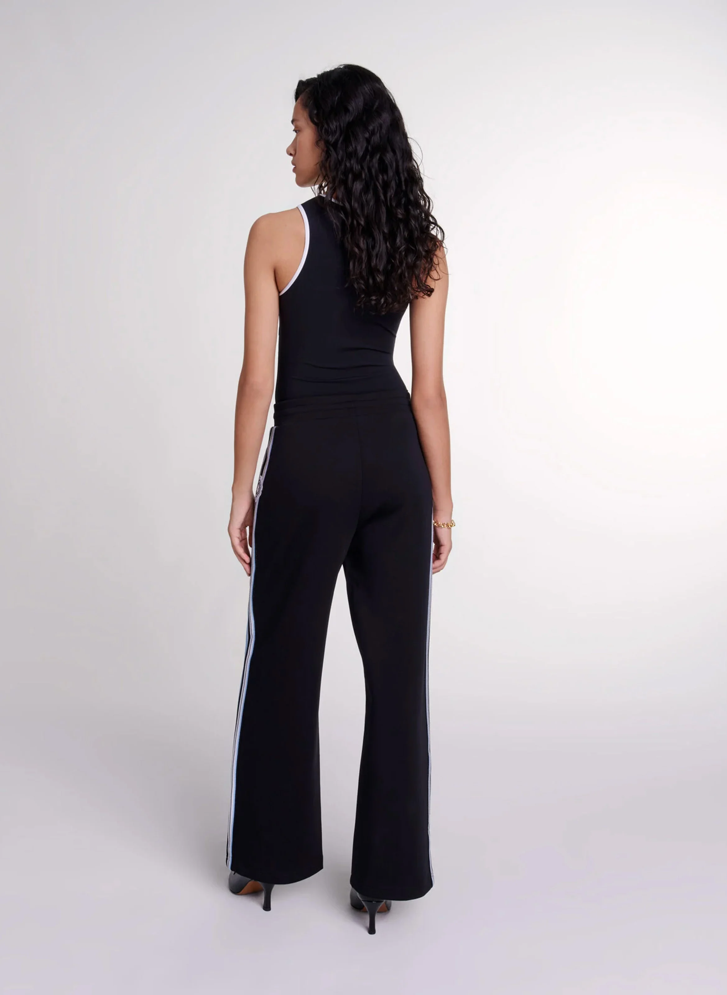 Pantalon jogging droit | Noir