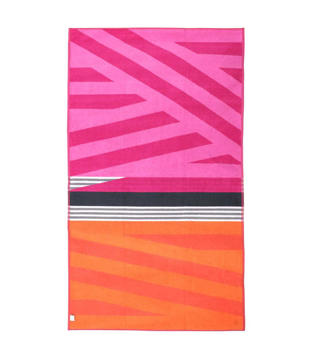 Drap de plage 100x180 cm LINES Orange/Rose