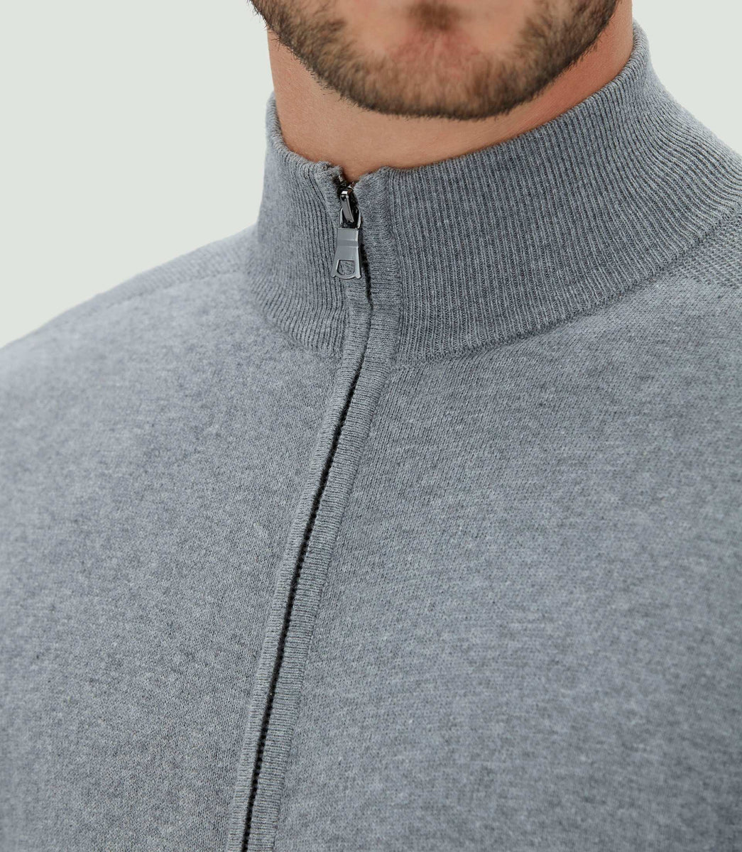 Gilet gris chiné 