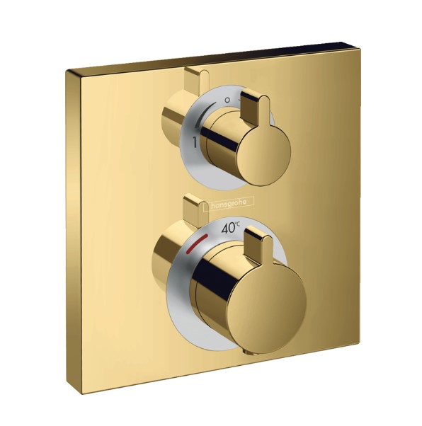 Hansgrohe Ecostat Square afbouwdeel voor inbouwthermostaat goud gepolijst