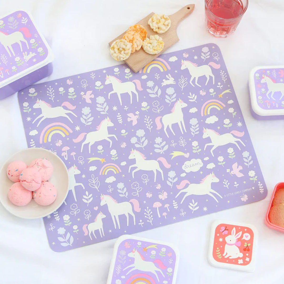 A little lovely company placemat unicorn dreams