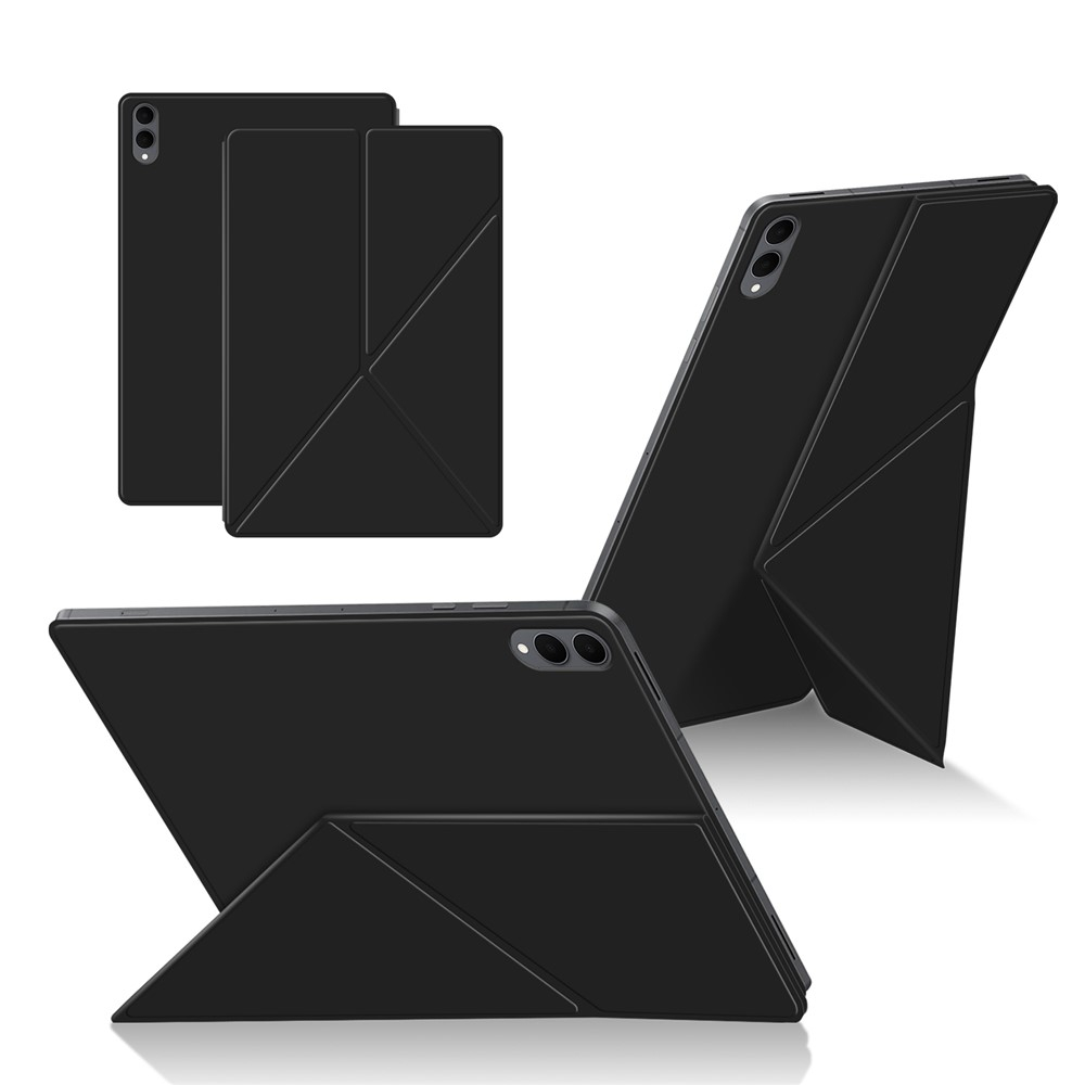 Samsung Galaxy Tab S11 Ultra Smart Cover Origami Flip Case Leder Tasche Schutzhülle Magnetcover - Schwarz