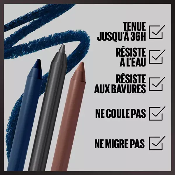 Lápis de olho em gel Maybelline Tattoo Liner Citrus Charge 1,2g