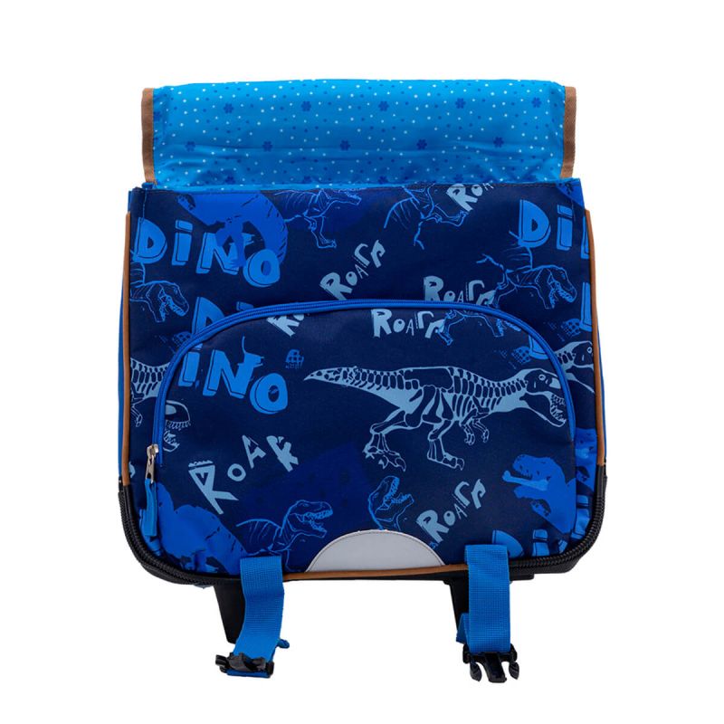 Cartable à roulettes scolaire Dino 41 cm Bleu