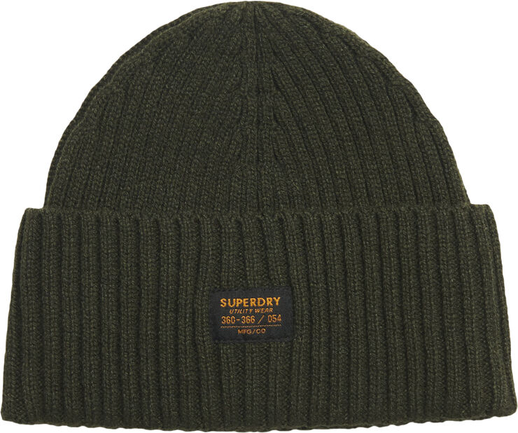Superdry WORKWEAR KNITTED BEANIE HAT Surplus goods olive green