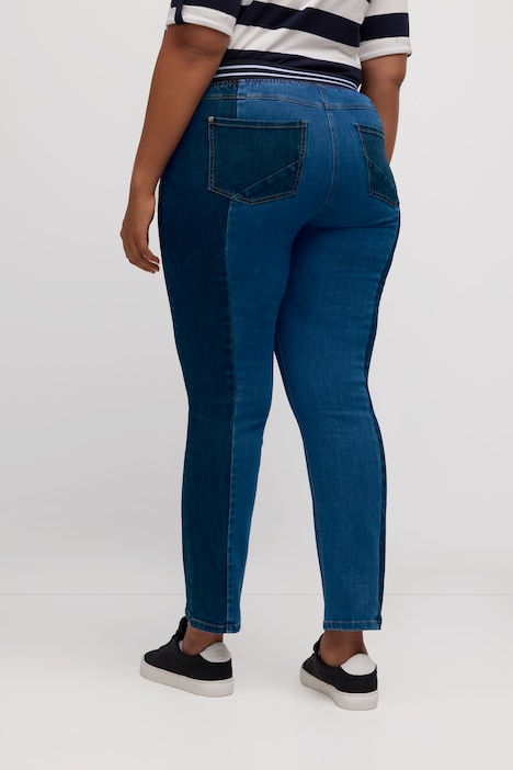 Jeans Sammy, Slim, Denimmix, Langsnaht, Elastikbund