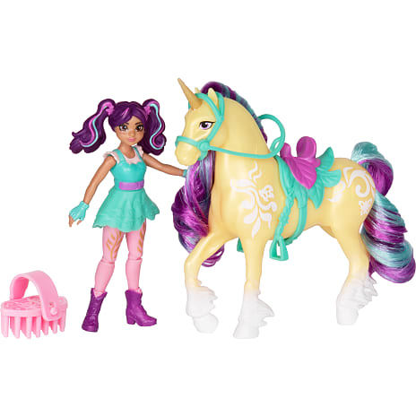 Unicorn academy Ava & Leaf dukke og enhjørning