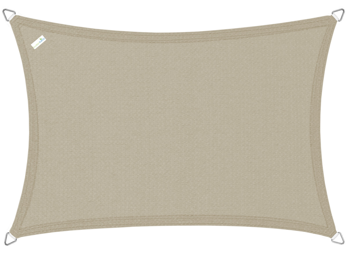 Buitenkado 3x4 taupe waterdicht schaduwdoek rechthoek