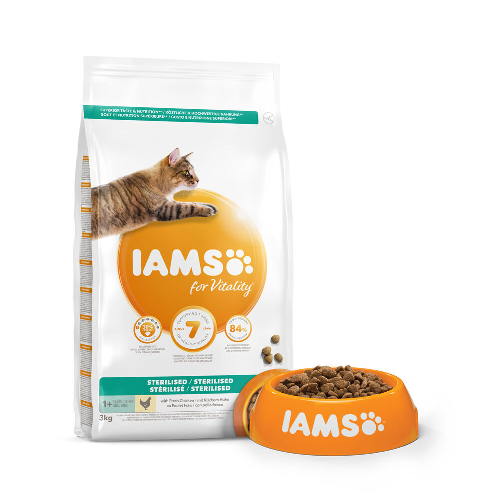 IAMS Light/Sterilised - Kattenvoer - 3 Kilogram - kip