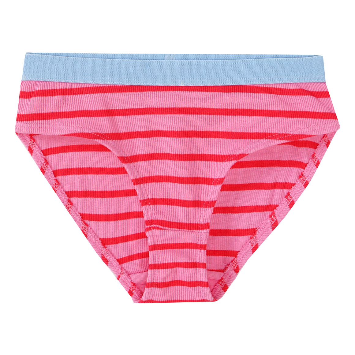 Famy 3 Mädchen Slips mit Rippstruktur hellblau / hellgelb / rosa
