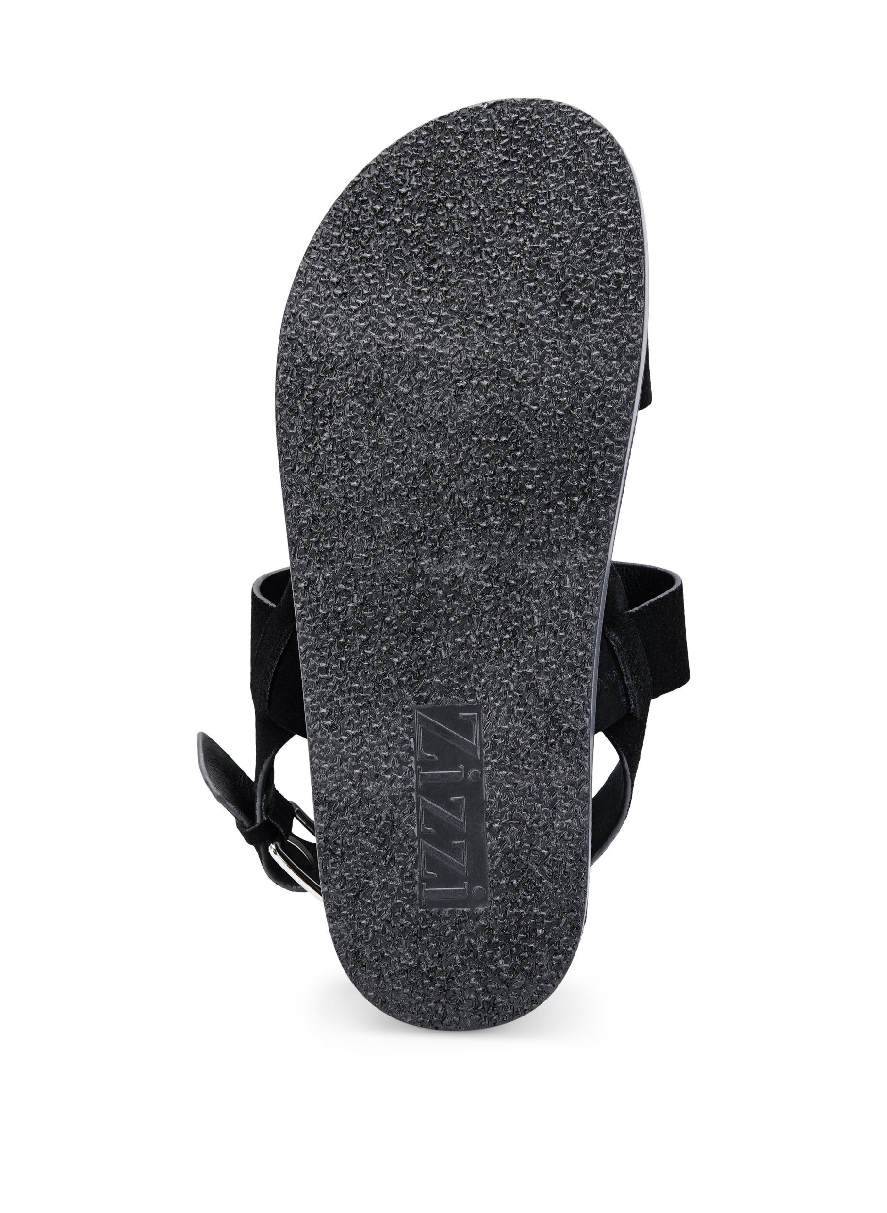 Wide fit sandal i ruskind