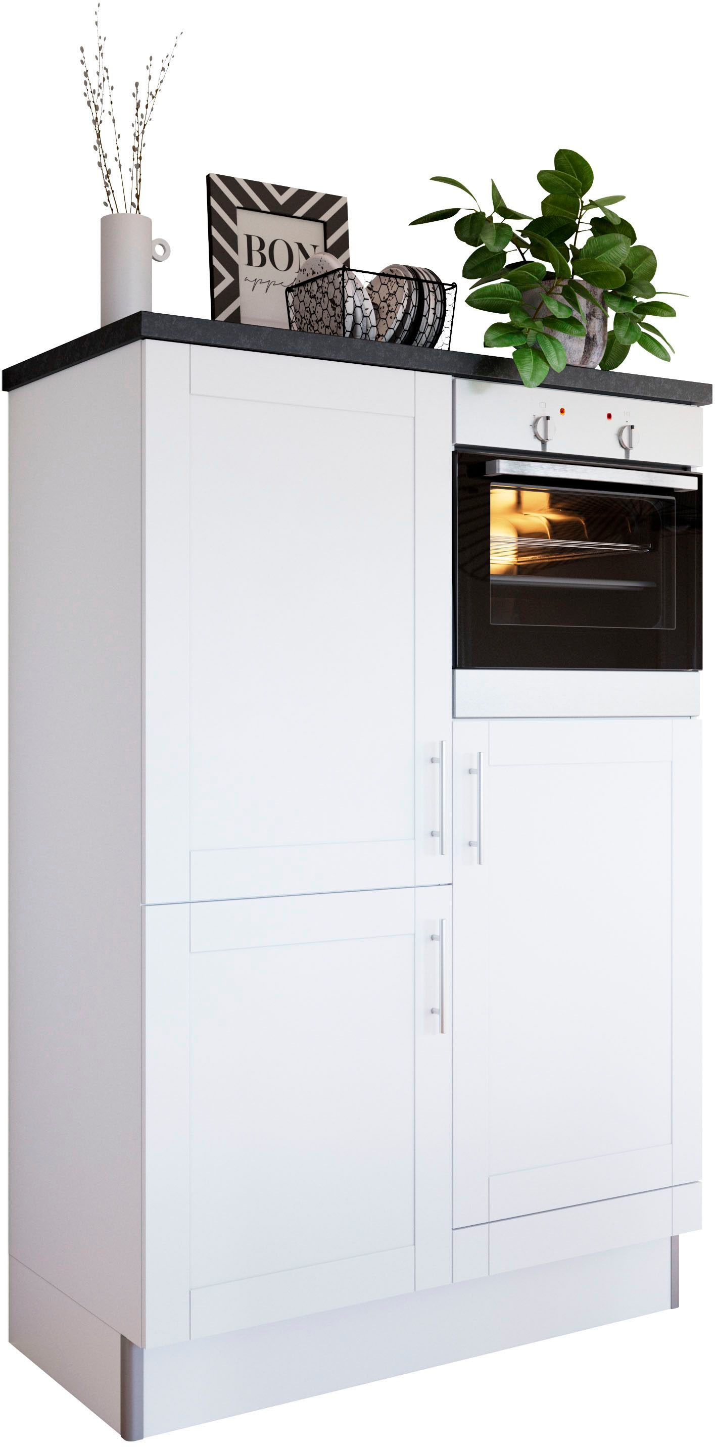 KOCHSTATION Küche »KS-Ahus, Hochschrankmodul« Breite 120 cm,wahlweise mit E-Geräten,Soft-Close-Funktion