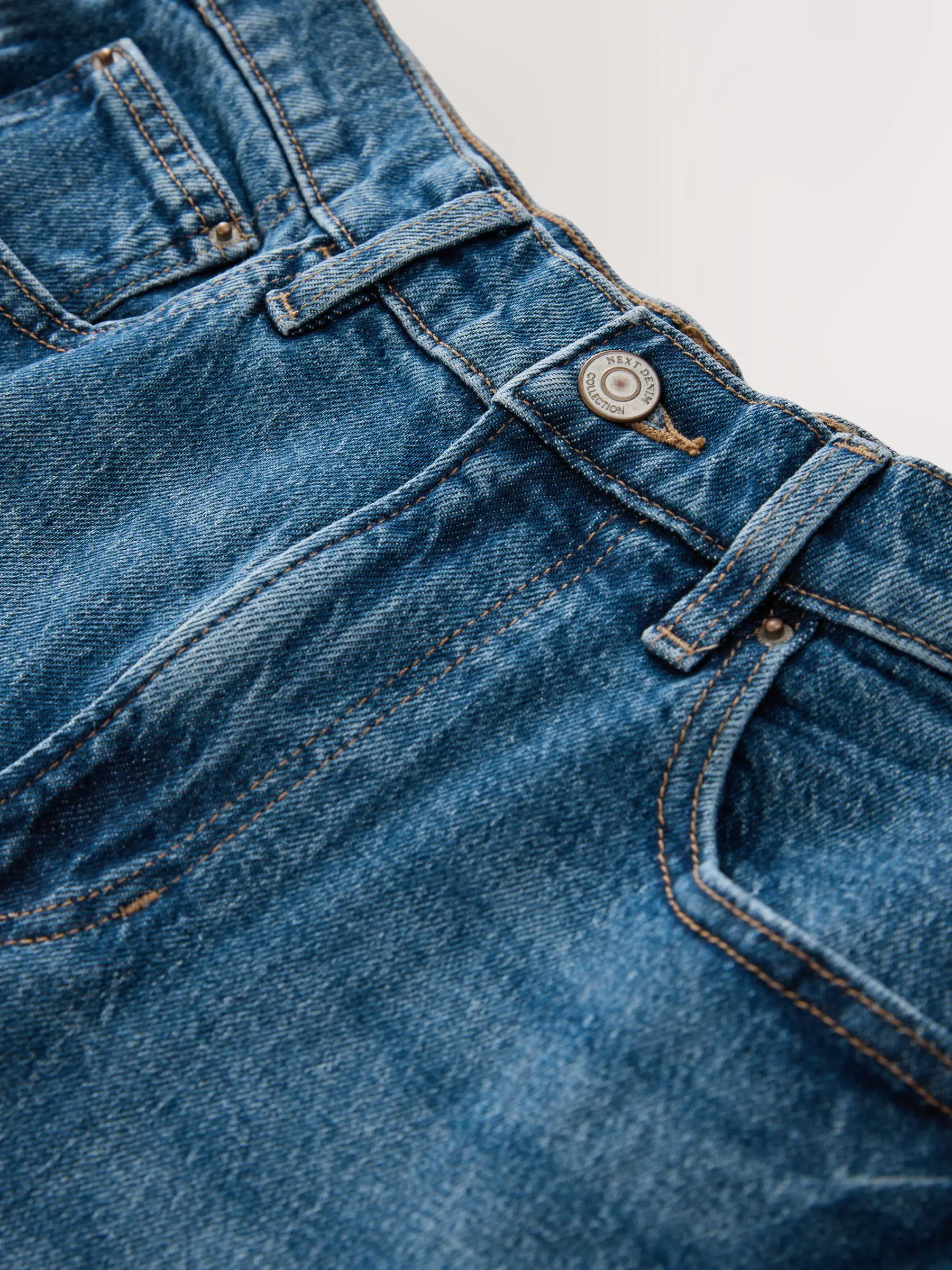 Denim donkerblauw - Mom Comfort Jeans met Stretch Column