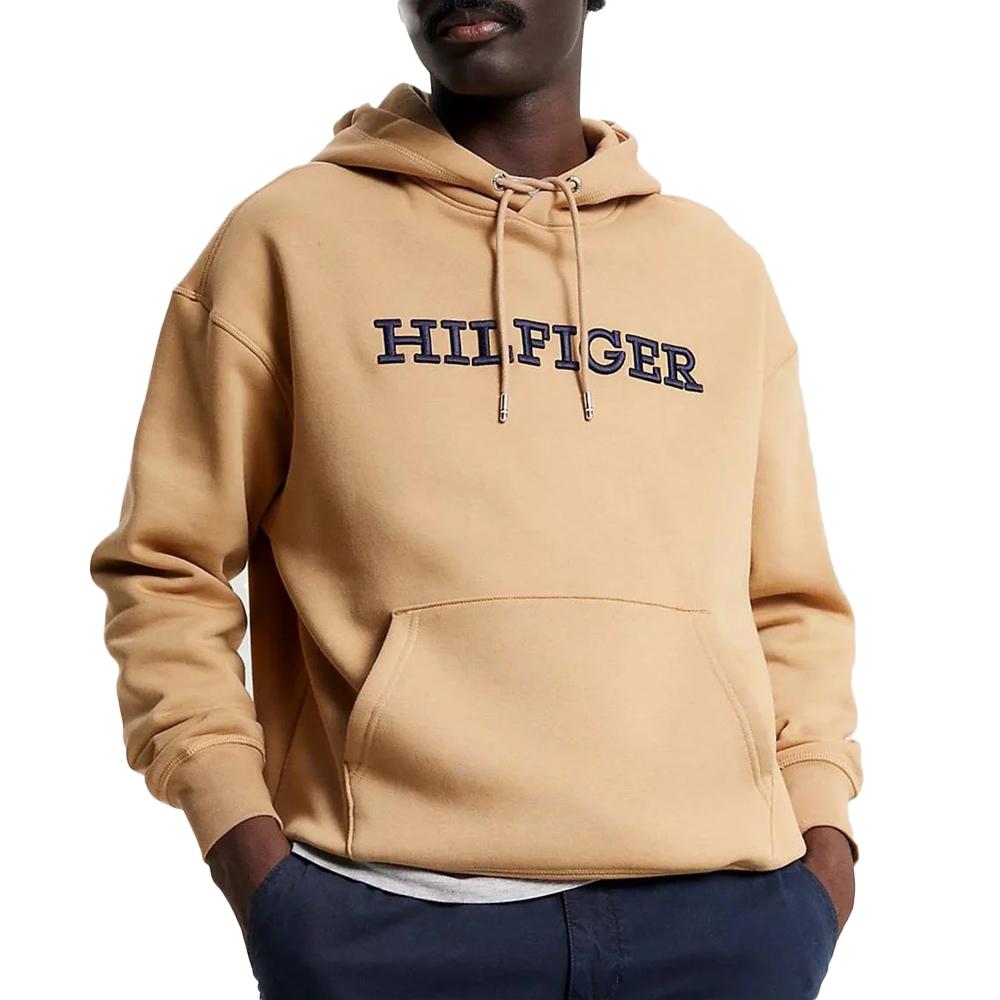 Tommy Hilfiger Sweat à Capuche Beige Homme Tommy Hilfiger Monotype Embro