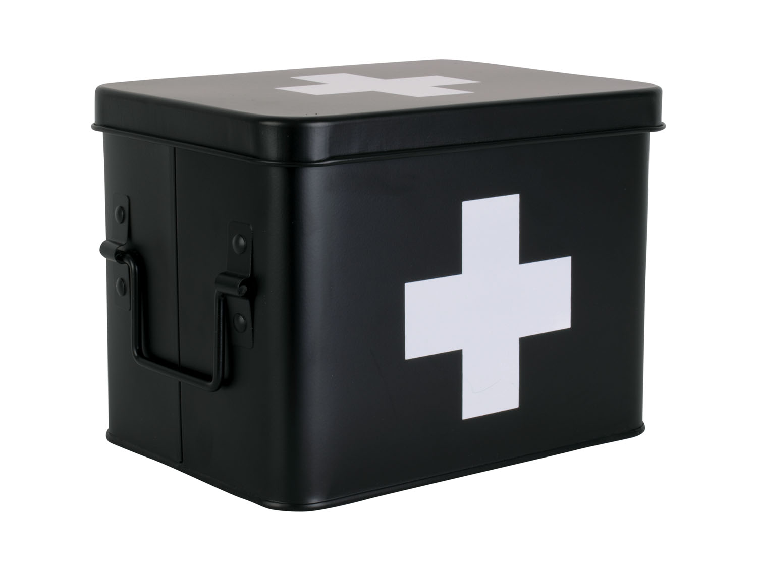 Medicine storage box medium metal matt black