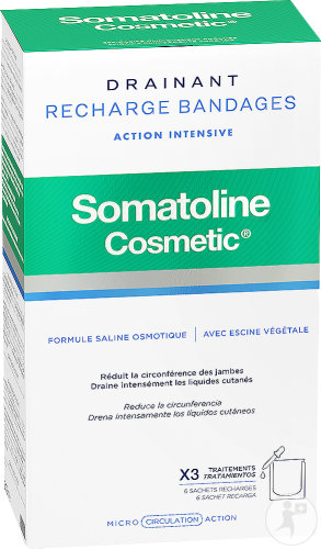 Somatoline Cosmetic Kit D'Enroulement De Drainage Recharge Bandages 6 Sachets