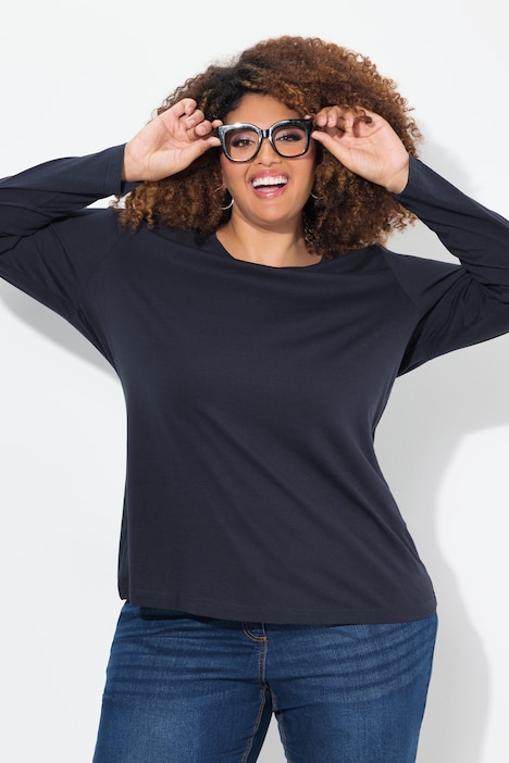 Shirt, Slim, Rundhalsausschnitt, Langarm