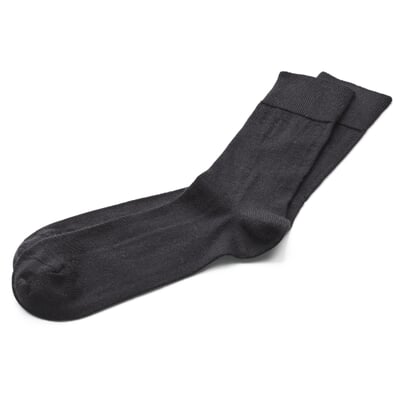 Unisex-Socke Wolle-Baumwolle, Schwarz