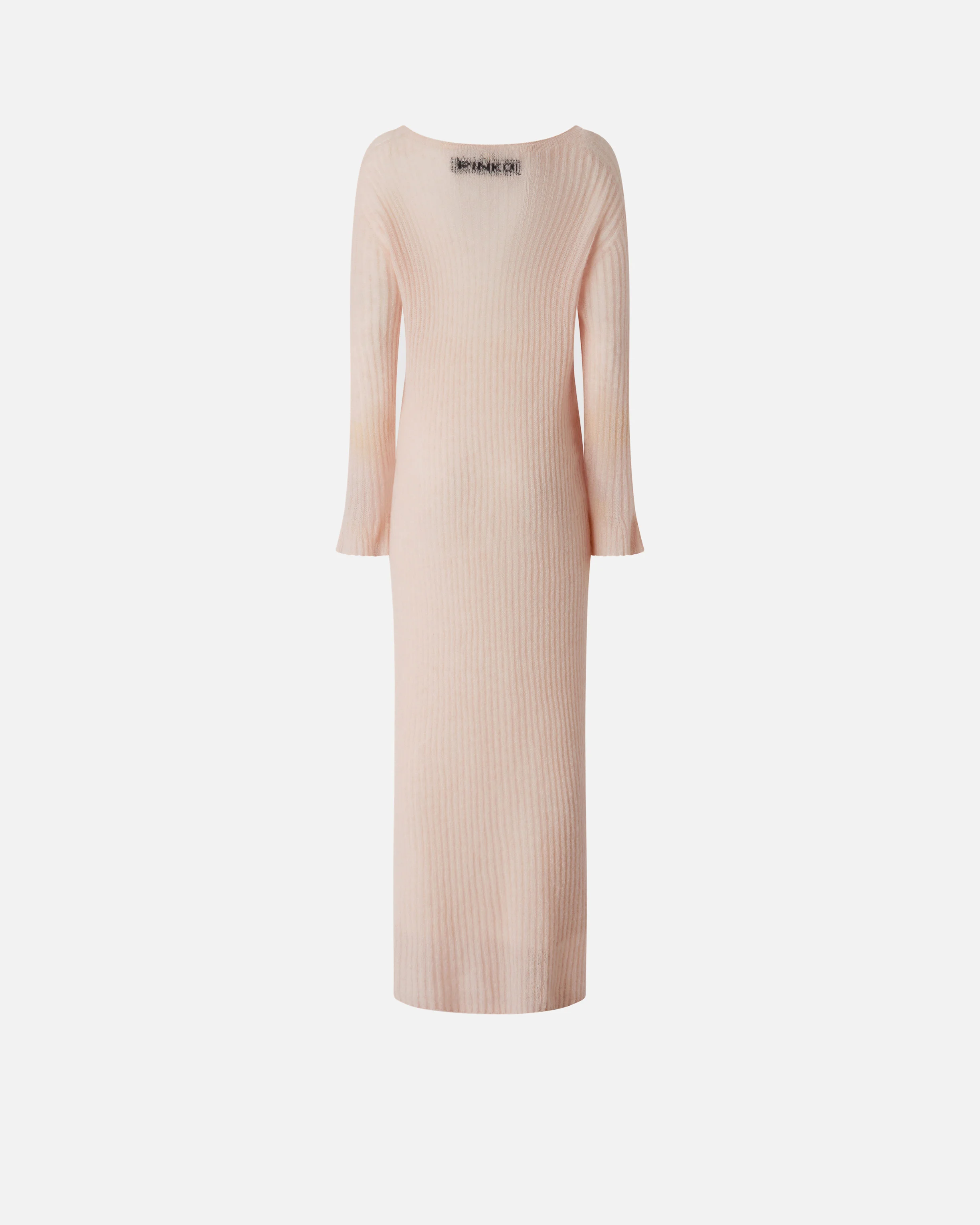 Robe longue côtelée légère effet voile | Rose
