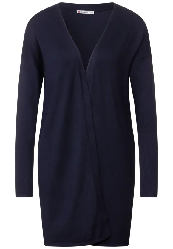 Langer Cardigan - deep blue