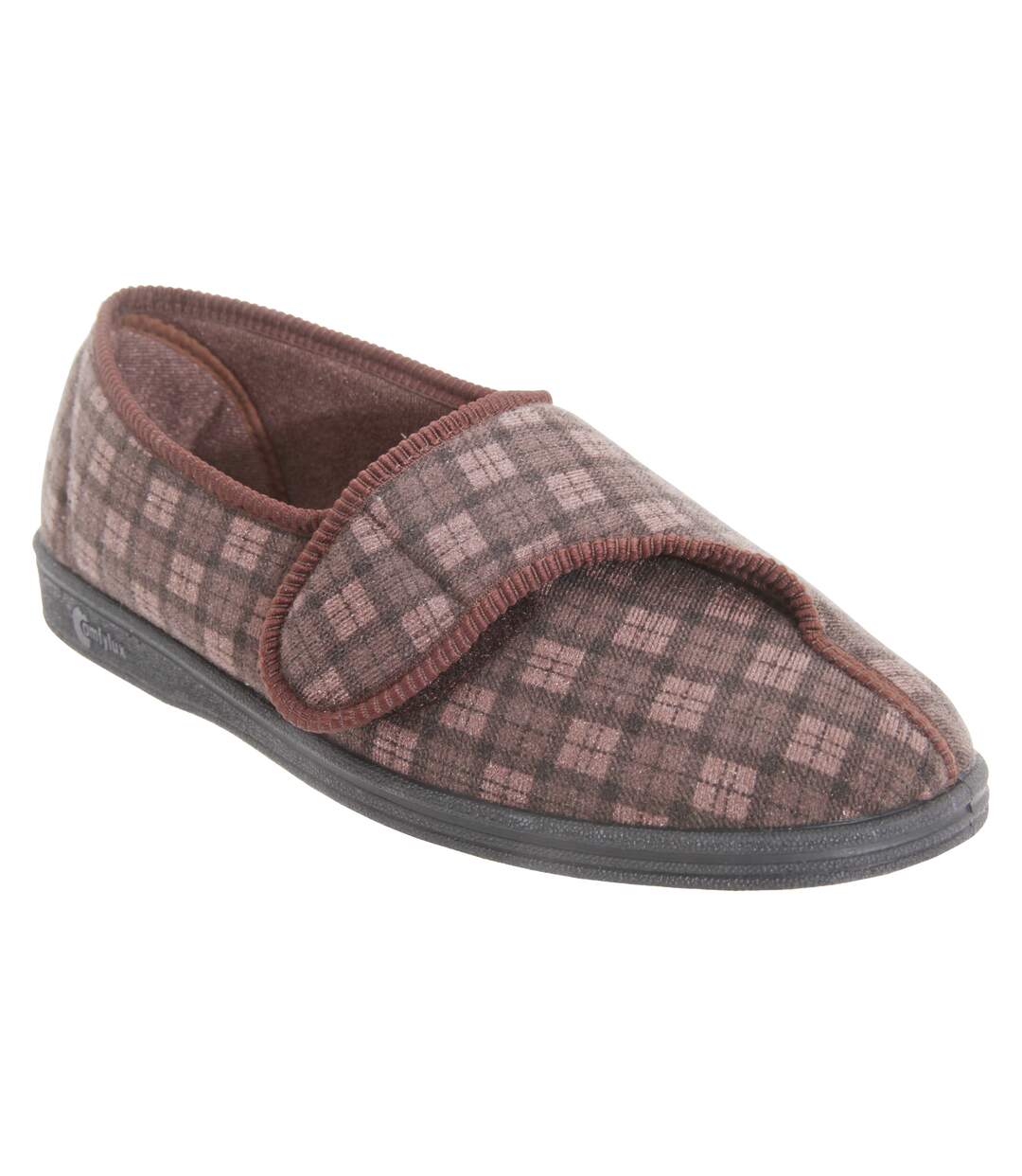 Comfylux Paul - Chaussons à scratch - Homme (Marron foncé) - UTDF815