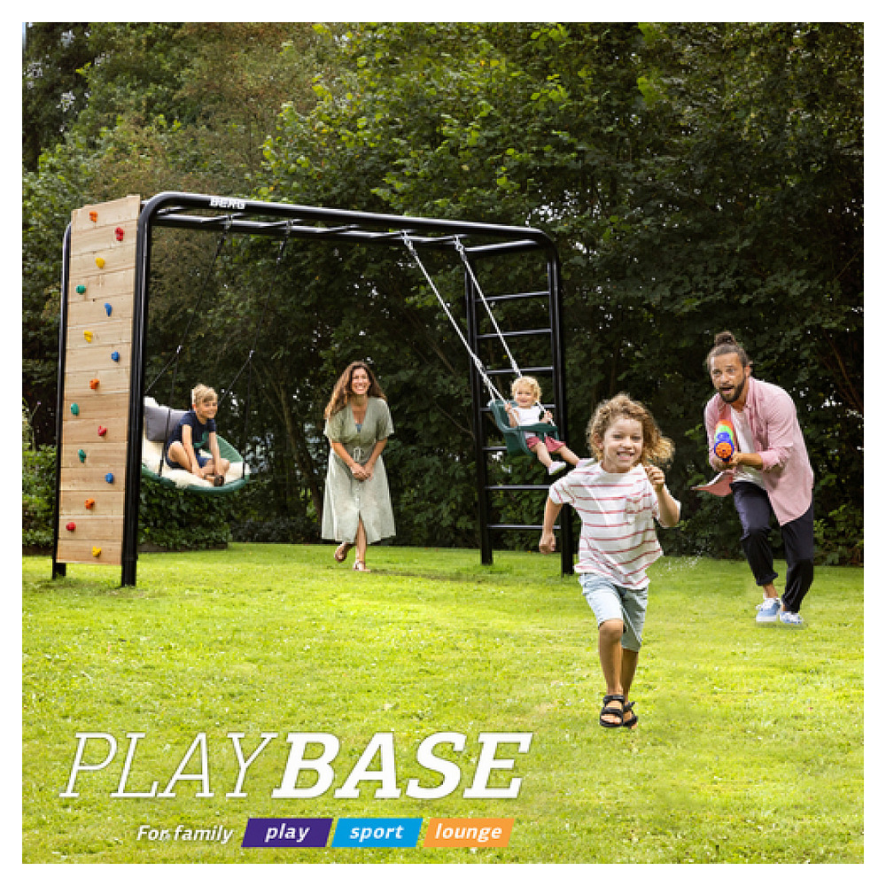 Playbase large tl (disc swing + rings + climbing wall)