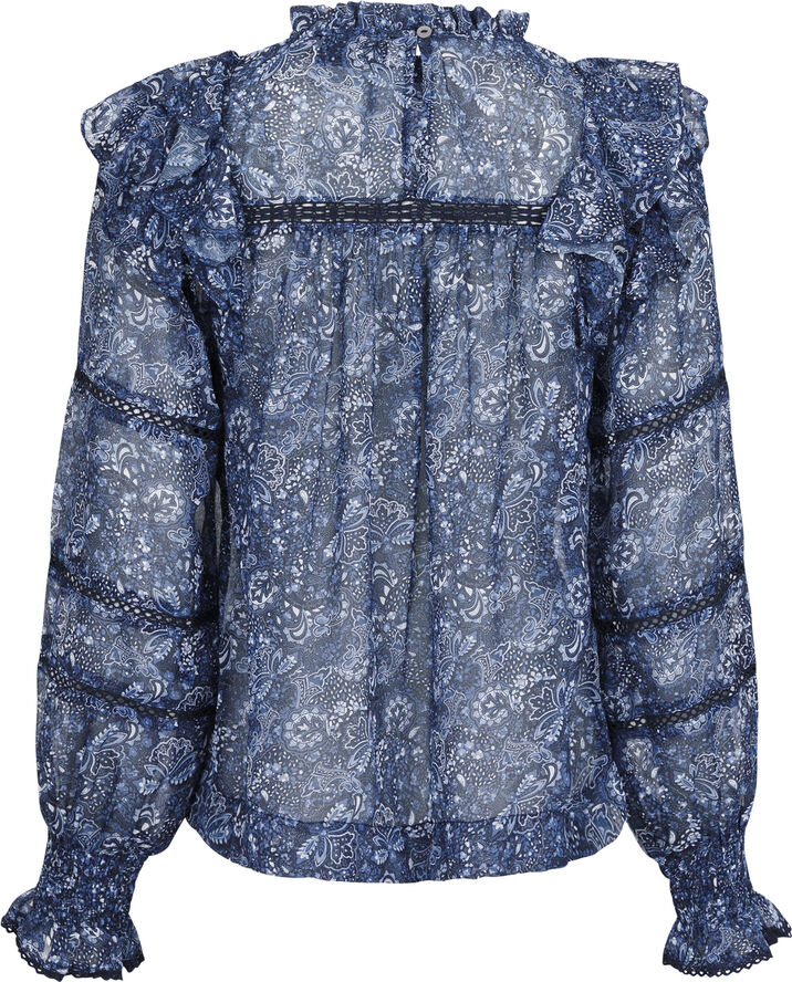Neo Noir Sarna Pure Paisley Blouse Blå