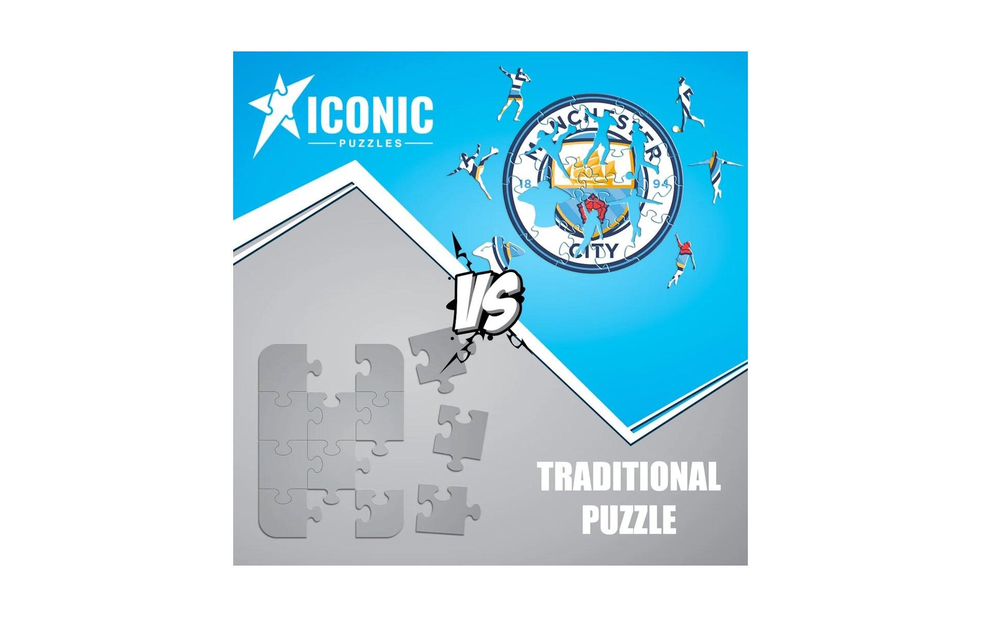 Puzzle »Iconic Man City FC – Logo« Holzart: Birke (Herkunftsland: China)