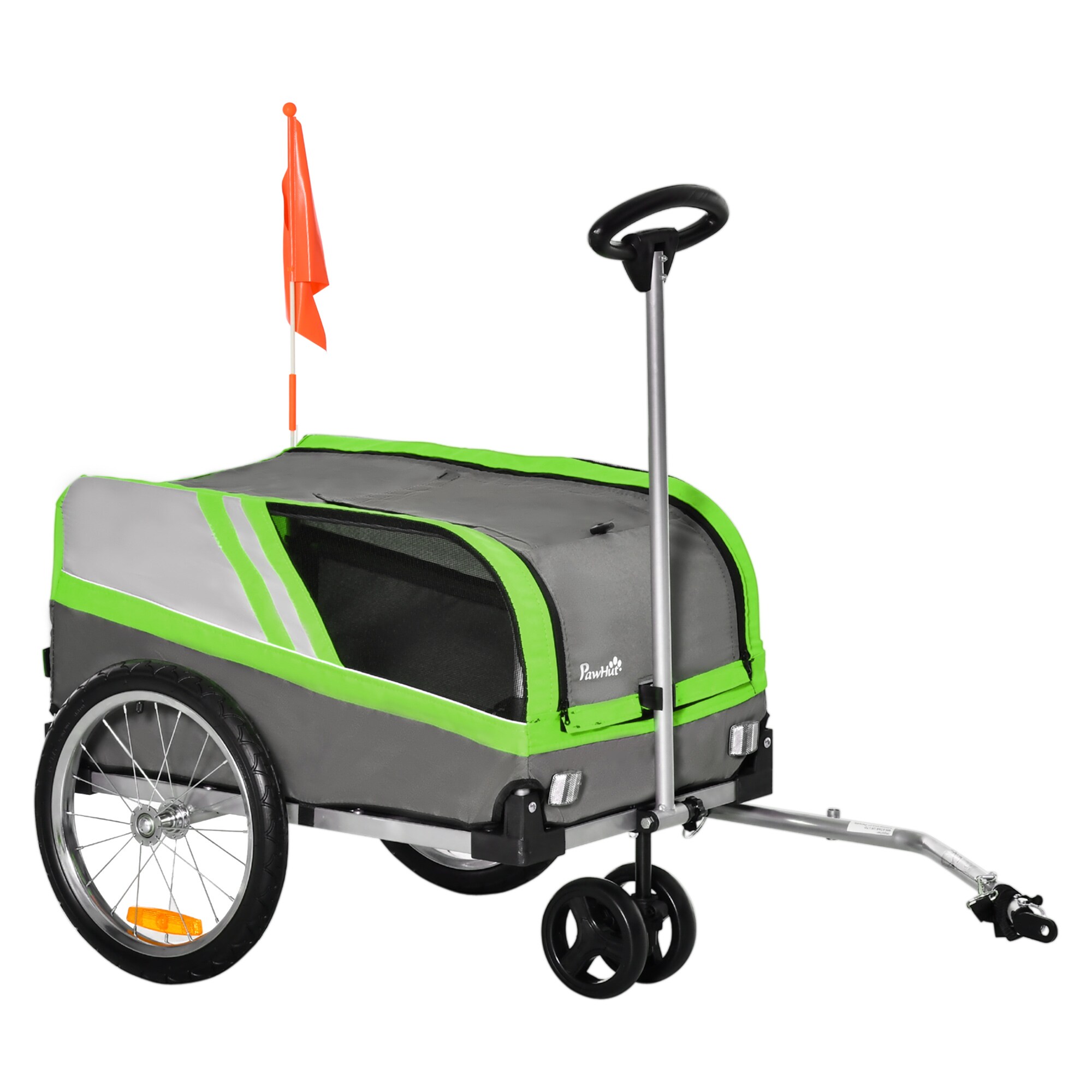 PawHut Hundeanhänger 2 in 1 Trolley 130L x 64B x 92H cm