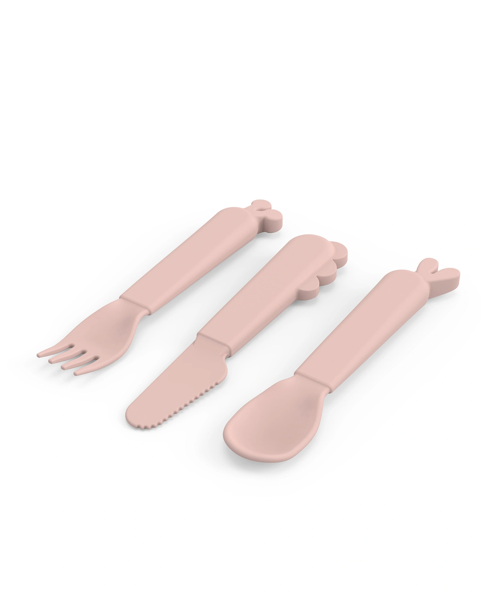 Besteck-Set KIDDISH - DEER FRIENDS 3-teilig in rosa