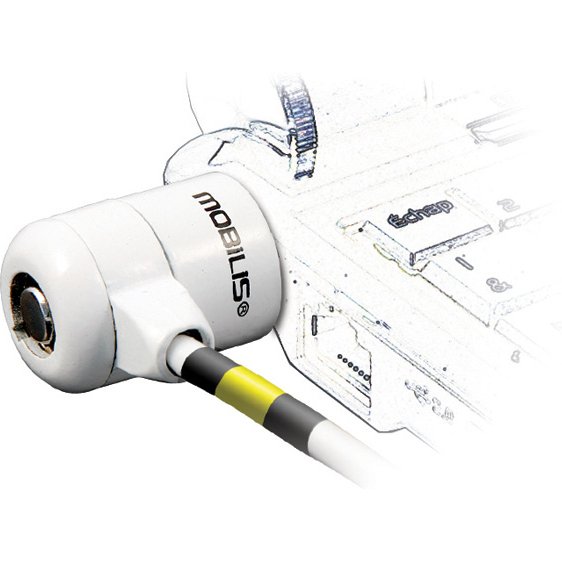 Mobilis Corporate Key câble antivol Blanc 1,8 m