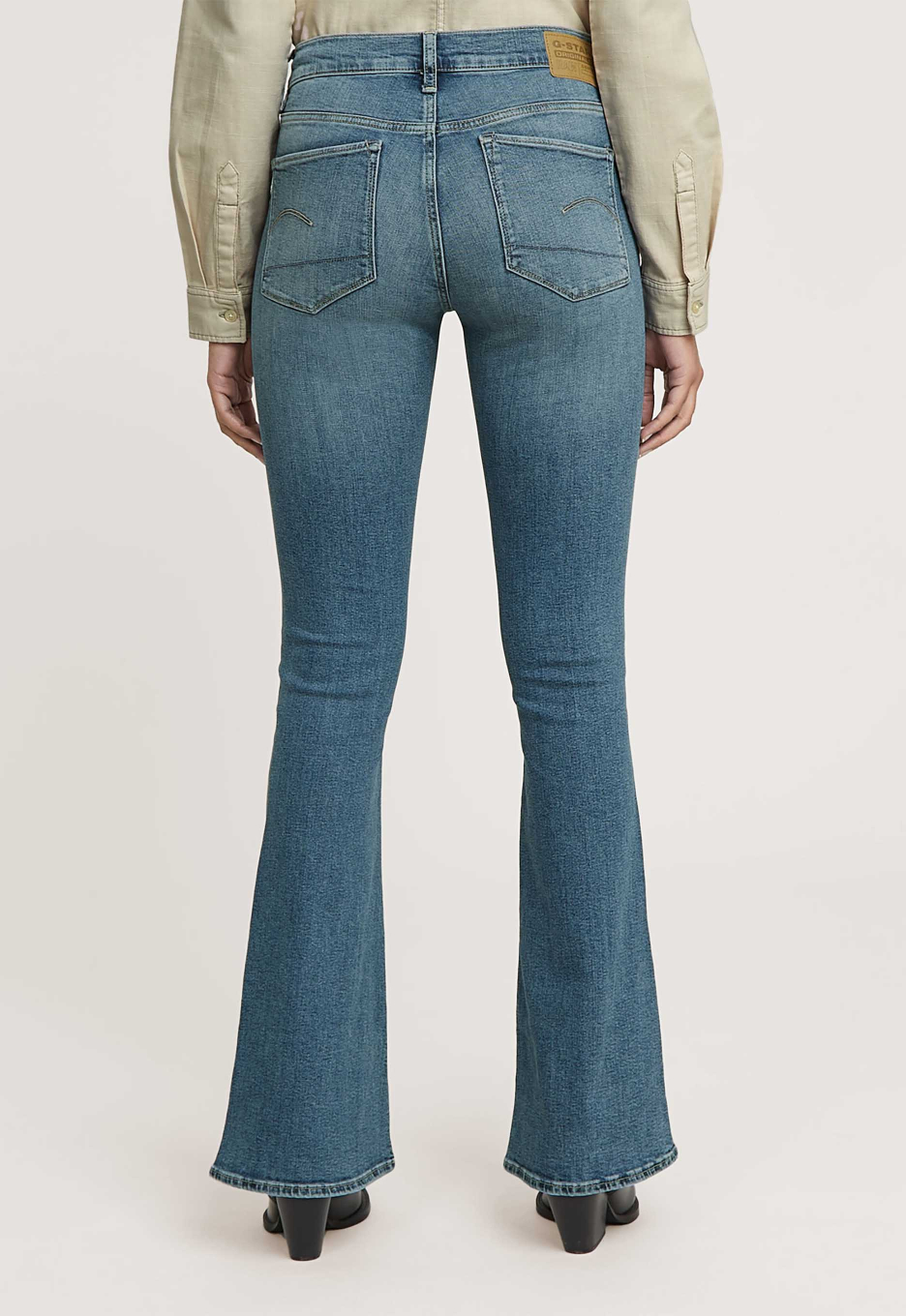 G-Star 3301 Mid Waist Flared Jeans