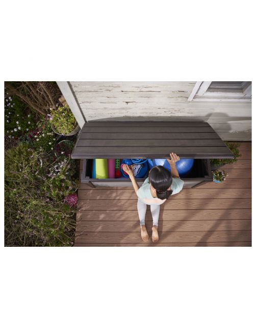 Keter Opbergbox Brushwood - Tuinmeubelen - 145x69.7x60.3 cm 455 l Grijs