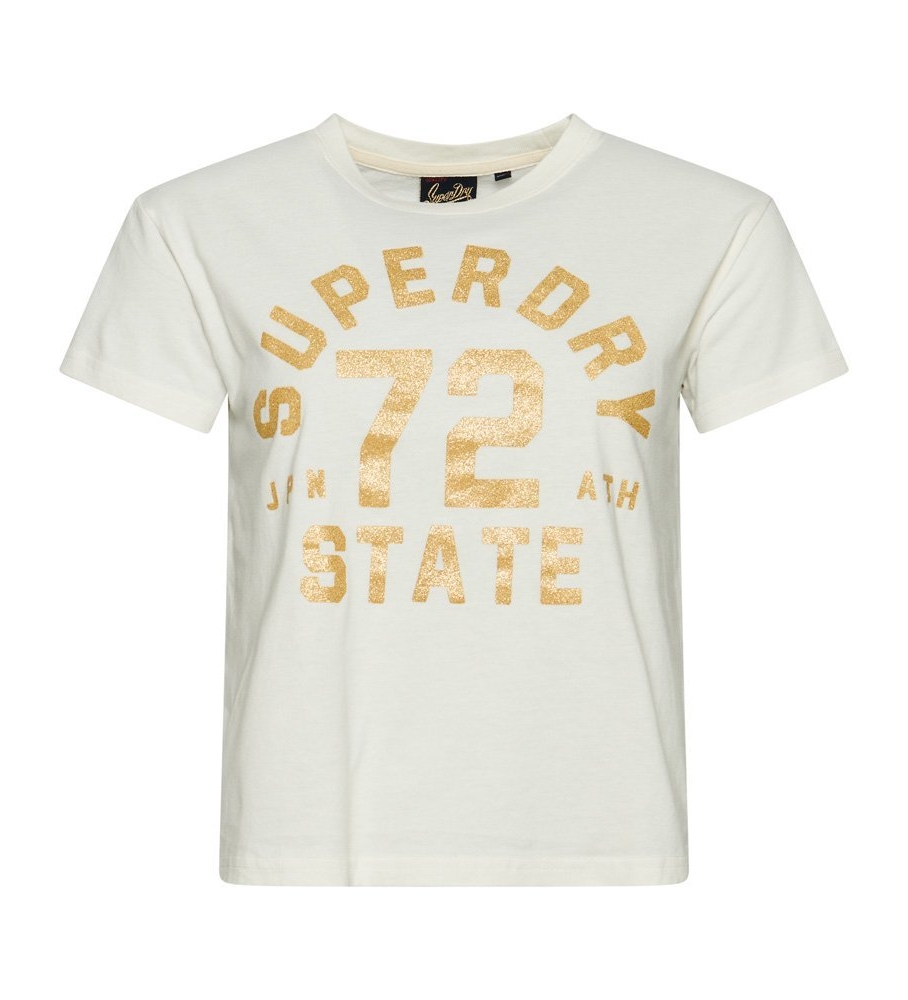 Camiseta Superdry College Graphic, Bege
