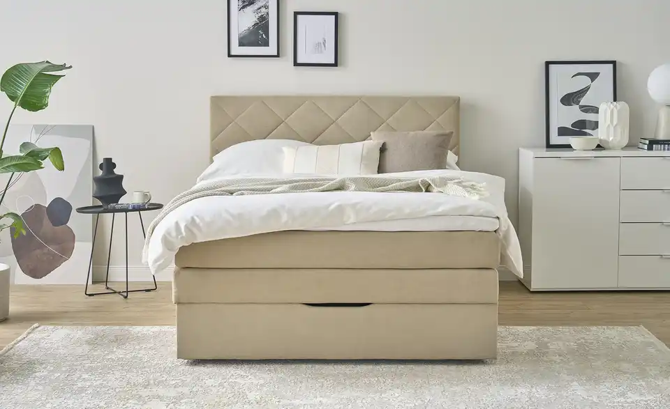 Boxspringbett Atika 140 cm Beige