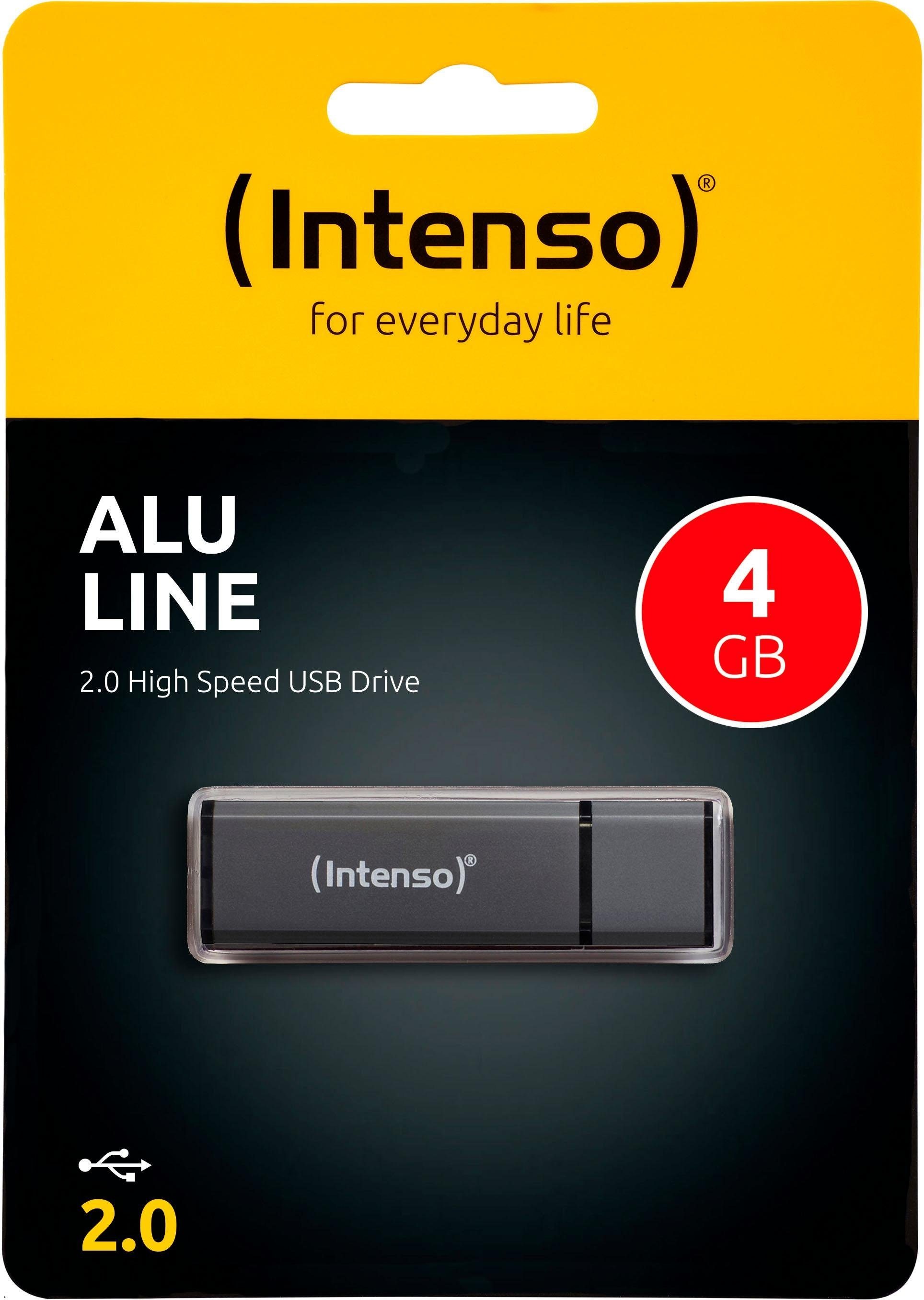 Intenso USB-Stick »Alu Line« (4GB GB USB 2.0 Lesegeschwindigkeit 28 MB/s)