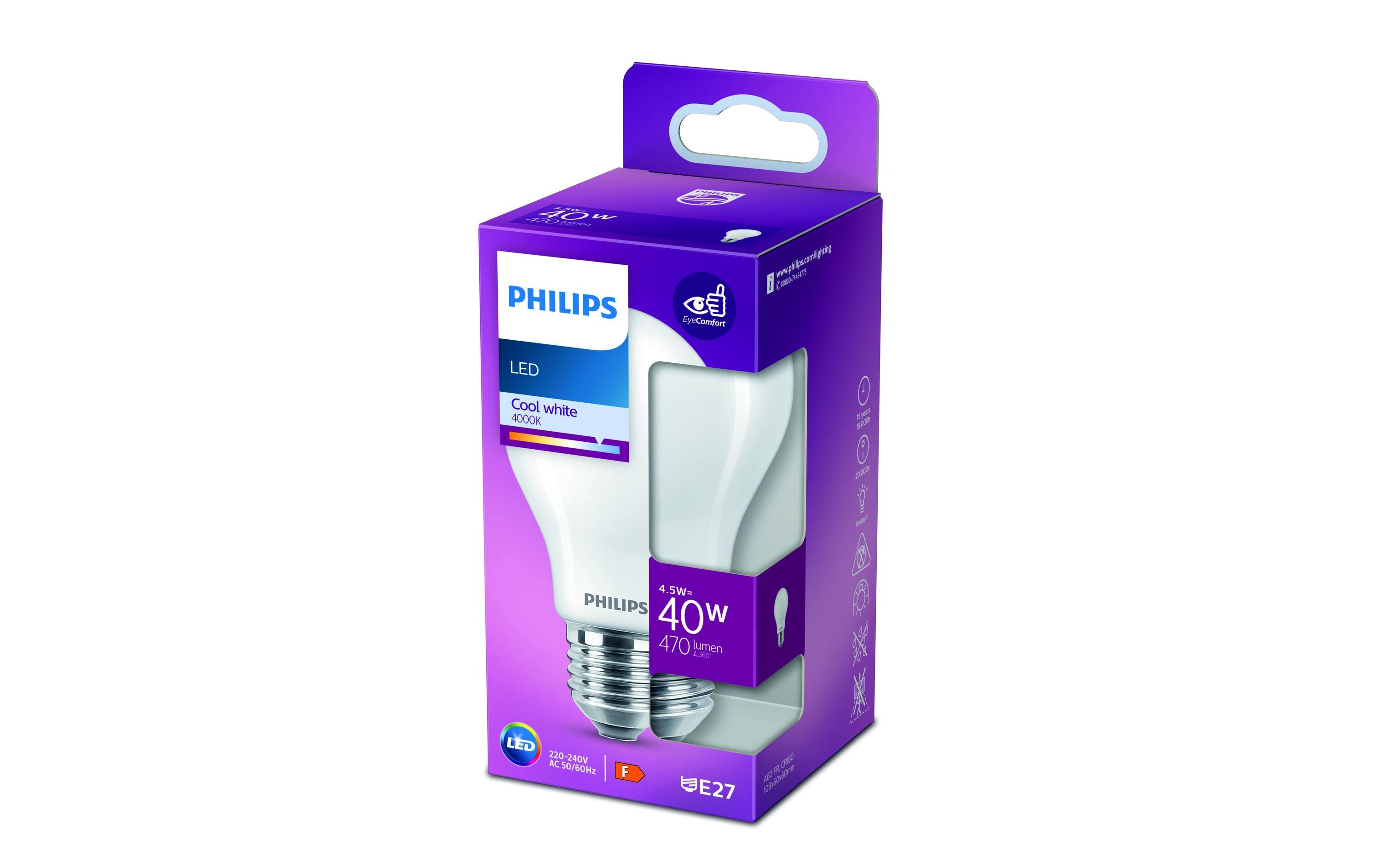 Lampe LED classic 40W A60 E27 CW Tageslichtweiss (Kaltweiss)Leuchtmittel A60 mit matter Oberfläche
