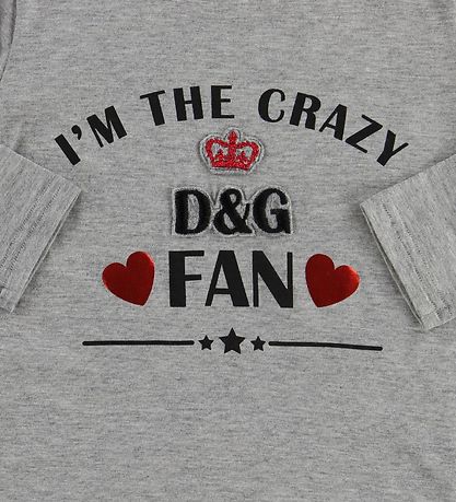 Dolce & Gabbana Pullover - Millennials - Graumeliert m. Fan - Pr
