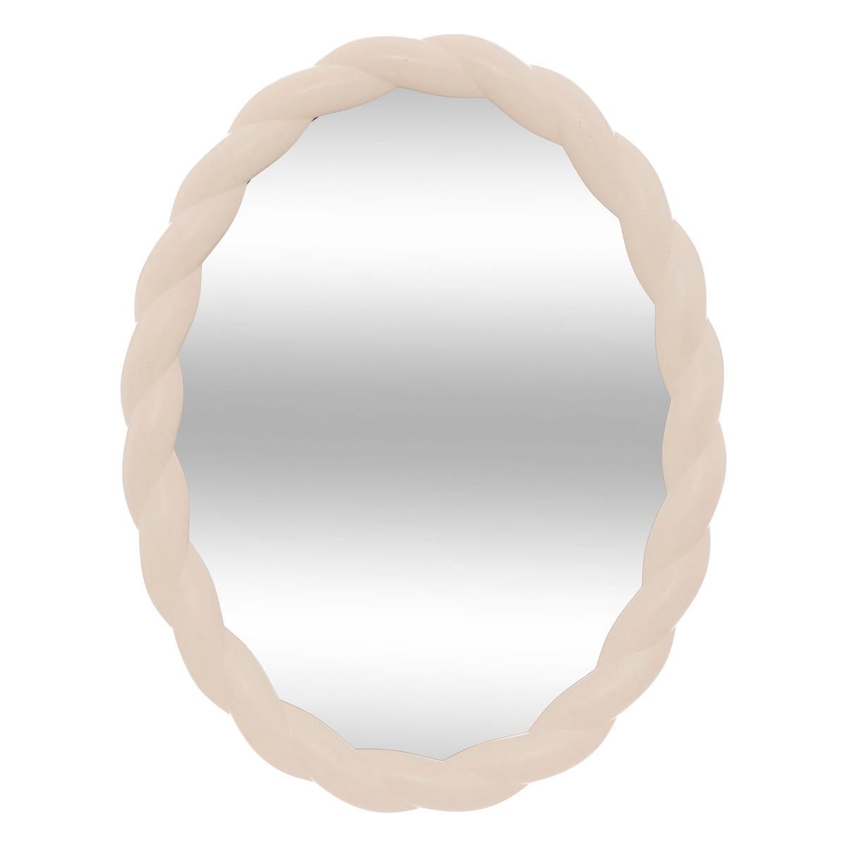 MIROIR TORSADE TESSA D.38X28CM